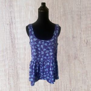 Floral American Eagle Thick Strapped Tank Top